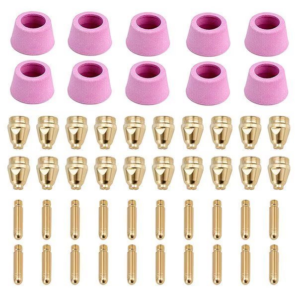 50 Plasma Cutter Consumables, 20-Nozzles 20-Electrodes 10-Ceramic Cups for CUT-50 CUT-55M CTS-200., Amico Electric, Mfr#: CUT50-G50